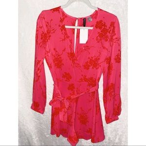 New Floral pink romper